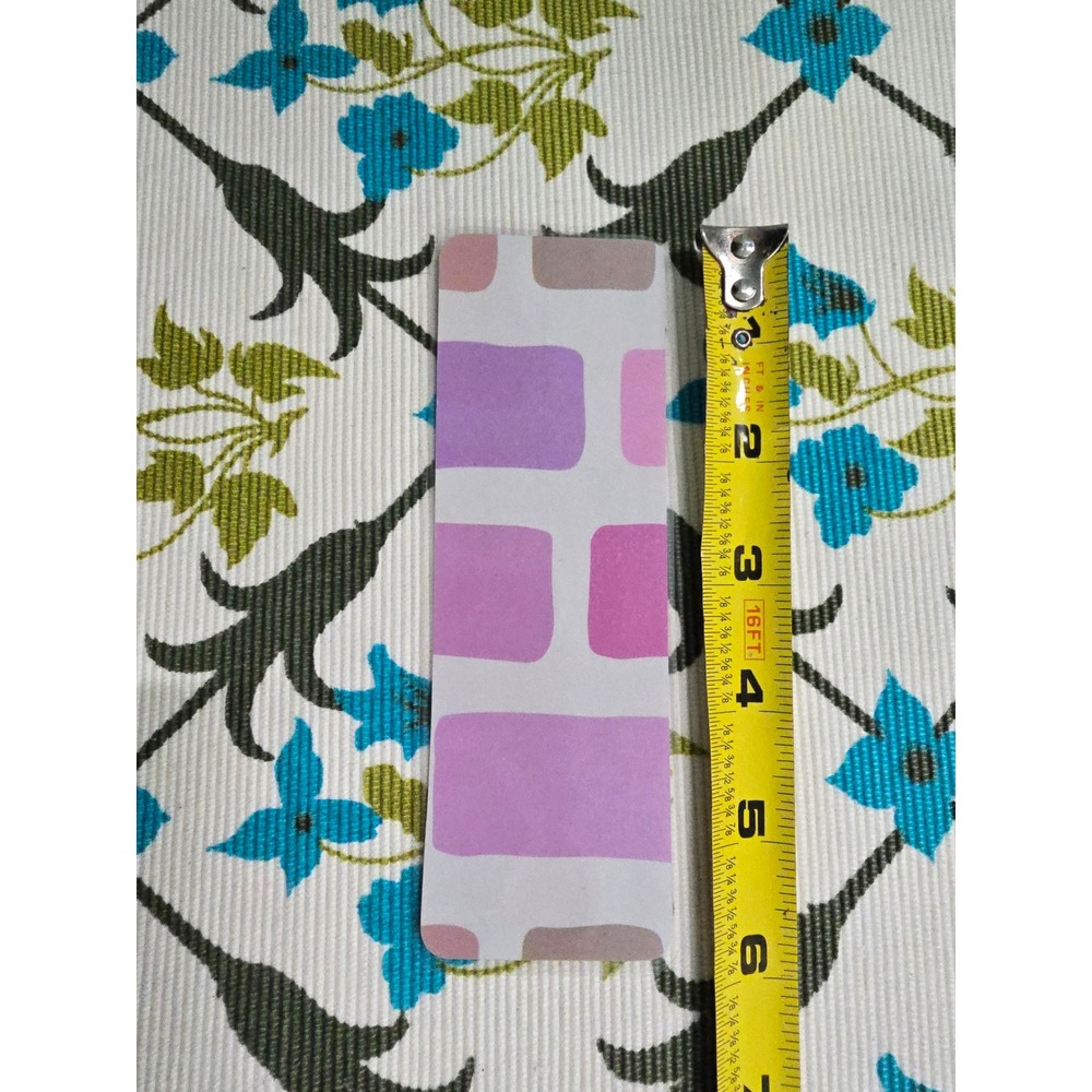 Pink Geometric Pattern Laminated Bookmark - Picture 3 of 4